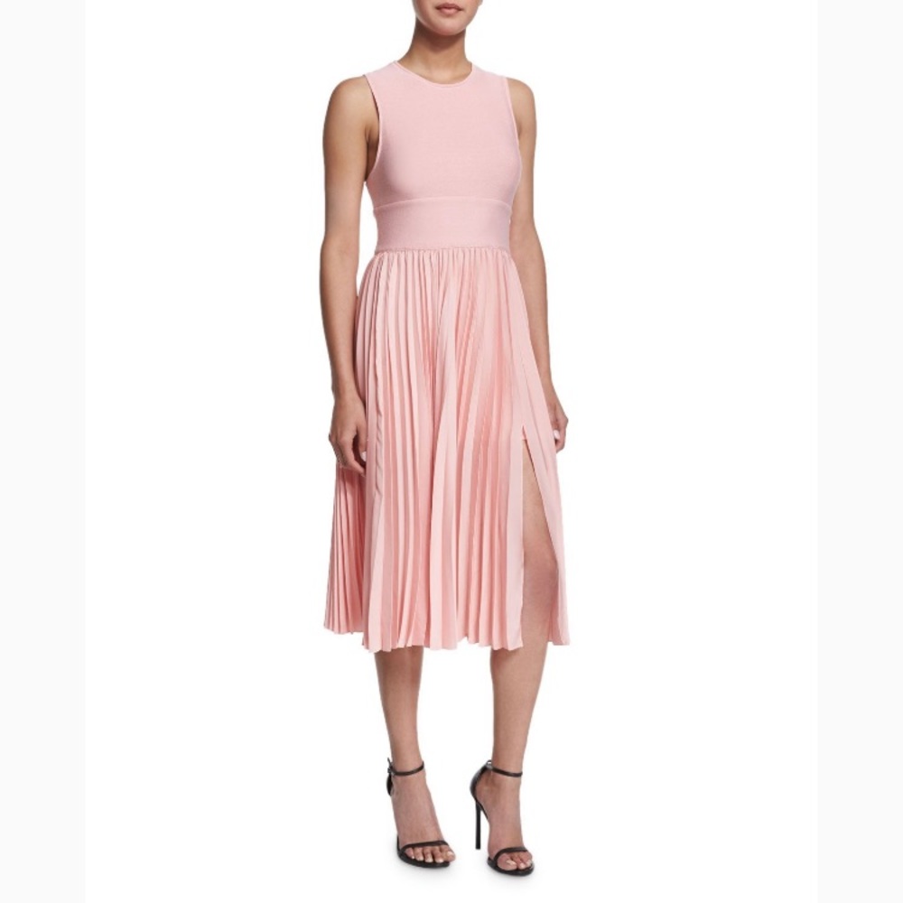 NWT Halston Heritage pleated pink dress